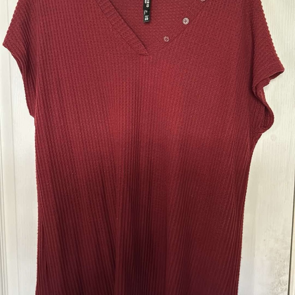 Torrid Red Ribbed Cap Sleeve Dress